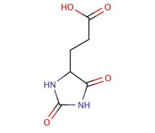 3-(2,5-dioxoimidazolidin-4-yl)propanoic acid (CAS 5624-26-0) - chemical structure image