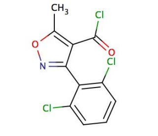 3-(2,6-Dichlorophenyl)-5-methylisoxazole-4-carbonyl Chloride (CAS 4462-55-9) - chemical structure image