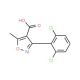 3-(2,6-Dichlorophenyl)-5-methylisoxazole-4-carboxylic acid (CAS 3919-76-4) - chemical structure image