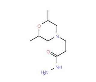 3-(2,6-Dimethyl-morpholin-4-yl)-propionic acid hydrazide - chemical structure image