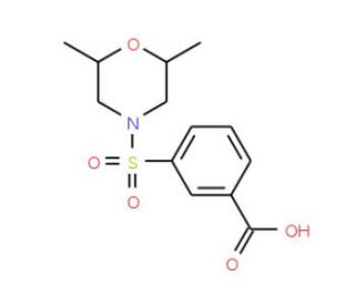3-(2,6-Dimethyl-morpholine-4-sulfonyl)-benzoic acid - chemical structure image