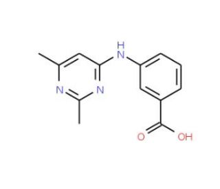 3-(2,6-Dimethyl-pyrimidin-4-ylamino)-benzoic acid - chemical structure image