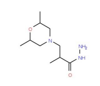 3-(2,6-dimethylmorpholin-4-yl)-2-methylpropanohydrazide - chemical structure image