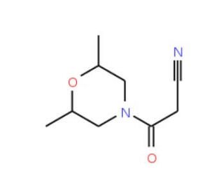 3-(2,6-dimethylmorpholin-4-yl)-3-oxopropanenitrile - chemical structure image