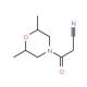3-(2,6-dimethylmorpholin-4-yl)-3-oxopropanenitrile - chemical structure image