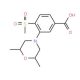 3-(2,6-Dimethylmorpholin-4-yl)-4-methylsulfonylbenzoic acid - chemical structure image
