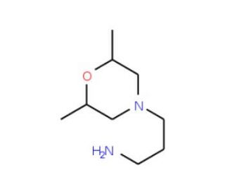 3-(2,6-dimethylmorpholin-4-yl)propan-1-amine (CAS 91551-59-6) - chemical structure image