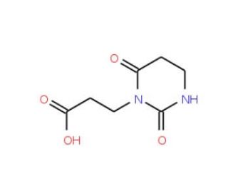 3-(2,6-Dioxo-tetrahydro-pyrimidin-1-yl)-propionic acid (CAS 5860-42-4) - chemical structure image