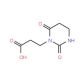 3-(2,6-Dioxo-tetrahydro-pyrimidin-1-yl)-propionic acid (CAS 5860-42-4) - chemical structure image