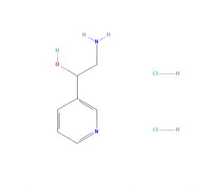 3-(2-Amino-1-hydroxyethyl)pyridine dihydrochloride (CAS 101012-01-5) - chemical structure image