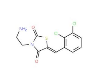 3-(2-Amino-ethyl)-5-(2,3-dichloro-benzylidene)-thiazolidine-2,4-dione - chemical structure image