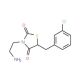 3-(2-Amino-ethyl)-5-(3-chloro-benzyl)-thiazolidine-2,4-dione - chemical structure image