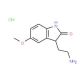 3-(2-Amino-ethyl)-5-methoxy-1,3-dihydro-indol-2-one hydrochloride - chemical structure image