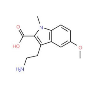 3-(2-Amino-ethyl)-5-methoxy-1-methyl-1H-indole-2-carboxylic acid - chemical structure image