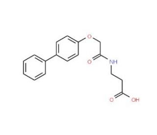 3-[2-(Biphenyl-4-yloxy)-acetylamino]-propionic acid - chemical structure image