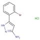 3-(2-bromophenyl)-1H-pyrazol-5-amine hydrochloride (CAS 1031793-63-1) - chemical structure image