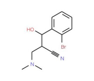 3-(2-bromophenyl)-2-[(dimethylamino)methyl]-3-hydroxypropanenitrile - chemical structure image