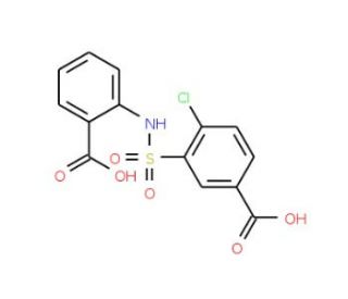 3-(2-Carboxy-phenylsulfamoyl)-4-chloro-benzoic acid - chemical structure image