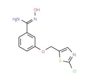 3-[(2-Chloro-1,3-thiazol-5-yl)methoxy]-N&prime;-hydroxybenzenecarboximidamide - chemical structure image