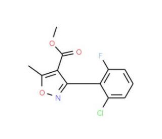 3-(2-Chloro-6-fluorophenyl)-4-(methoxycarbonyl)-5-methylisoxazole (CAS 4415-09-2) - chemical structure image