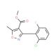 3-(2-Chloro-6-fluorophenyl)-4-(methoxycarbonyl)-5-methylisoxazole (CAS 4415-09-2) - chemical structure image