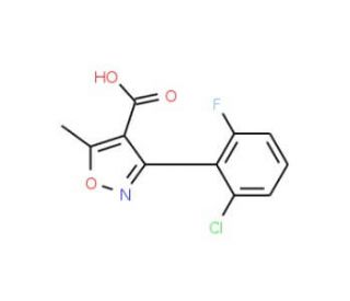 3-(2-Chloro-6-fluorophenyl)-5-methylisoxazole-4-carboxylic acid (CAS 3919-74-2) - chemical structure image