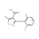 3-(2-Chloro-6-fluorophenyl)-5-methylisoxazole-4-carboxylic acid (CAS 3919-74-2) - chemical structure image