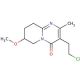 3-(2-Chloroethyl)-6,7,8,9-tetrahydro-7-methoxy-2-methyl-4H-pyrido[1,2-a]pyrimidin-4-one (CAS 130049-80-8) - chemical structur