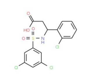 3-(2-chlorophenyl)-3-{[(3,5-dichlorophenyl)sulfonyl]amino}propanoic acid - chemical structure image