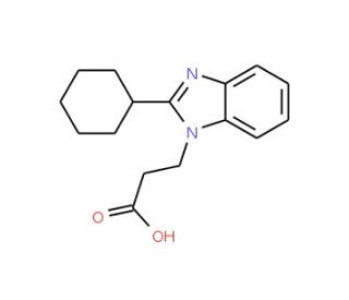 3-(2-Cyclohexyl-benzoimidazol-1-yl)-propionic acid - chemical structure image