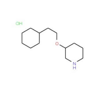 3-(2-Cyclohexylethoxy)piperidine hydrochloride - chemical structure image