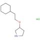 3-(2-Cyclohexylethoxy)pyrrolidine hydrochloride - chemical structure image