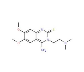 3-[2-(Dimethylamino)ethyl]-4-imino-6,7-dimethoxy-3,4-dihydro-2(1H)-quinazolinethione - chemical structure image