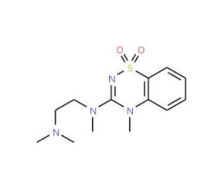 3-{[2-(Dimethylamino)ethy]methyl]amino}-4-methyl-4H-1,2,4-benzothiadiazin-1,1-dioxide - chemical structure image