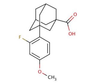 3-(2-Fluoro-4-methoxy-phenyl)-adamantane-1-carboxylic acid - chemical structure image