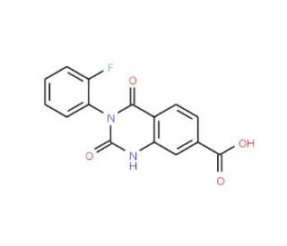 3-(2-fluorophenyl)-2,4-dioxo-1,2,3,4-tetrahydroquinazoline-7-carboxylic acid - chemical structure image