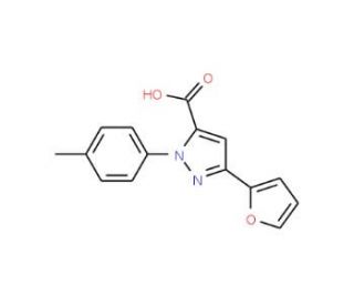 3-(2-furyl)-1-(4-methylphenyl)-1H-pyrazole-5-carboxylic acid - chemical structure image