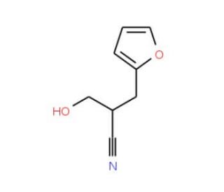 3-(2-furyl)-2-(hydroxymethyl)propanenitrile - chemical structure image