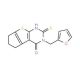 3-(2-furylmethyl)-2-mercapto-3,5,6,7-tetrahydro-4H-cyclopenta[4,5]thieno[2,3-d]pyrimidin-4-one - chemical structure image
