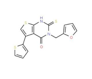 3-(2-furylmethyl)-2-mercapto-5-thien-2-ylthieno[2,3-d]pyrimidin-4(3H)-one - chemical structure image