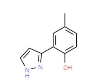 3-(2-Hydroxy-5-methylphenyl)pyrazole (CAS 57148-86-4) - chemical structure image