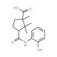 3-(2-Hydroxy-phenylcarbamoyl)-1,2,2-trimethyl-cyclopentanecarboxylic acid - chemical structure image