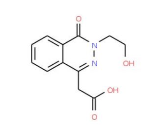 [3-(2-hydroxyethyl)-4-oxo-3,4-dihydrophthalazin-1-yl]acetic acid - chemical structure image