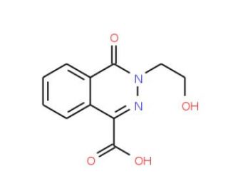 3-(2-hydroxyethyl)-4-oxo-3,4-dihydrophthalazine-1-carboxylic acid - chemical structure image