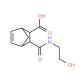 3-(2-Hydroxyethylcarbamoyl)-bicyclo[2.2.1]-hept-5-ene-2-carboxylic acid - chemical structure image