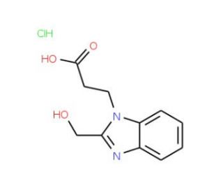 3-(2-Hydroxymethyl-benzoimidazol-1-yl)-propionicacid hydrochloride - chemical structure image