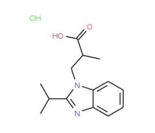 3-(2-Isopropyl-benzoimidazol-1-yl)-2-methyl-propionic acid hydrochloride - chemical structure image