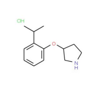 3-(2-Isopropylphenoxy)pyrrolidine hydrochloride - chemical structure image