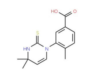 3-(2-Mercapto-4,4-dimethylpyrimidin-1(4H)-yl)-4-methylbenzoic acid - chemical structure image