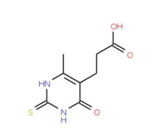 3-(2-mercapto-4-methyl-6-oxo-1,6-dihydropyrimidin-5-yl)propanoic acid - chemical structure image